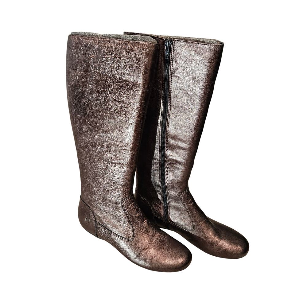 B.O.C. Born Women's Leather Low Heels Boots Round Toe sz 8.5